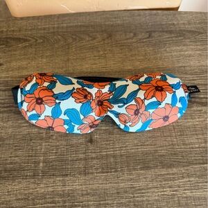 Bucky 40 blinks eye mask NWOT orange and blue floral pattern sleep mask